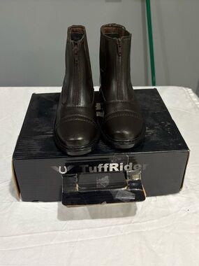 Girls NWT Brown Front-Zip Paddock Boots
